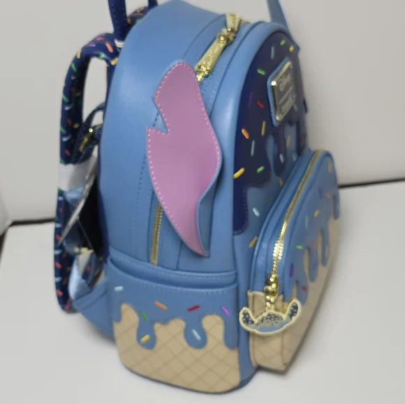 Loungefly Disney Lilo & Stitch Ice Cream Stitch Figural Mini Backpack New - Picture 3 of 10